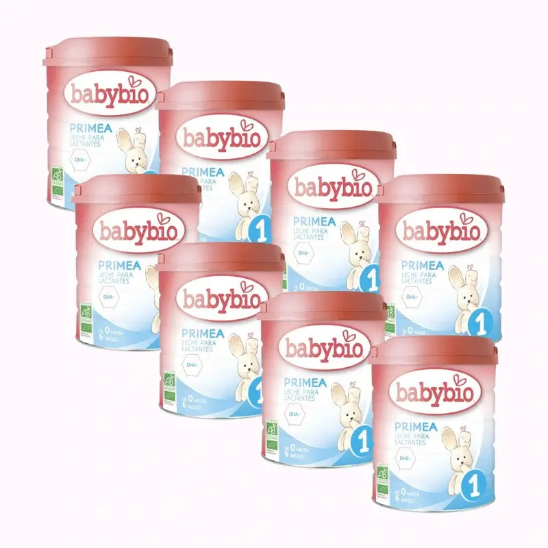 Babybio Leche Primea 1 Vaca Lactantes 0-6 Meses, Pack 8 x 800G Bio