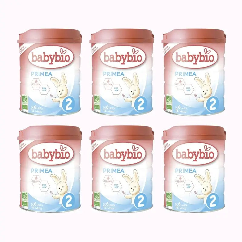 Babybio Leche Primea 2 Vaca Continuacion 6-12Meses, Pack 6 x 800G