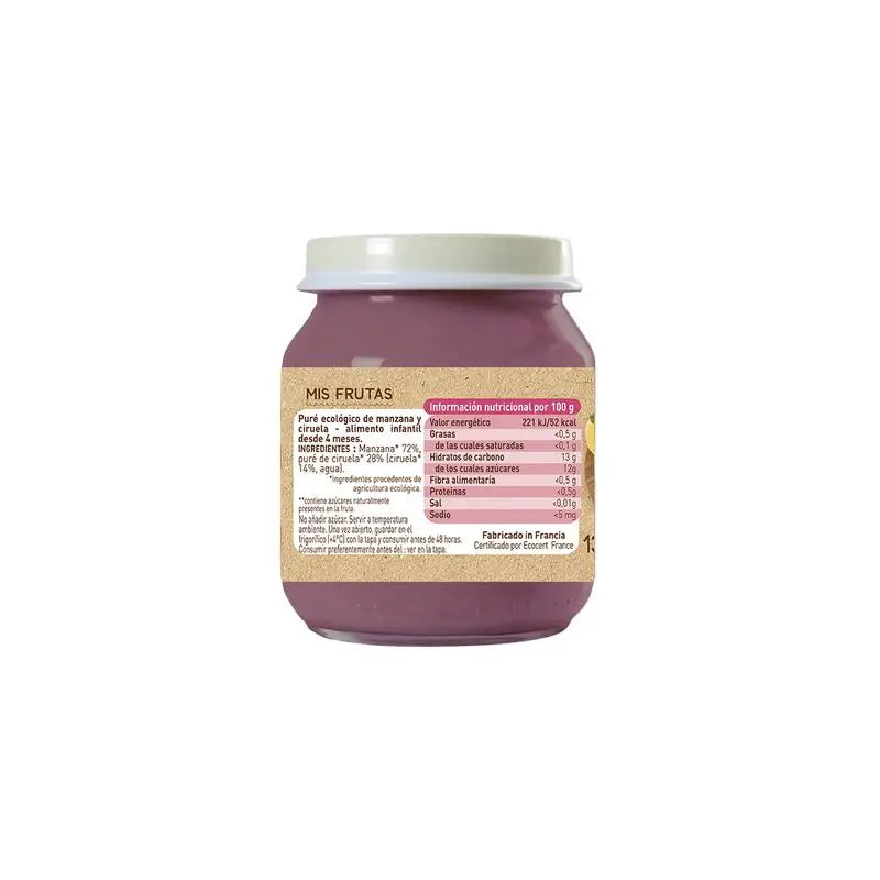 Babybio Manzana Ciruela, 130g