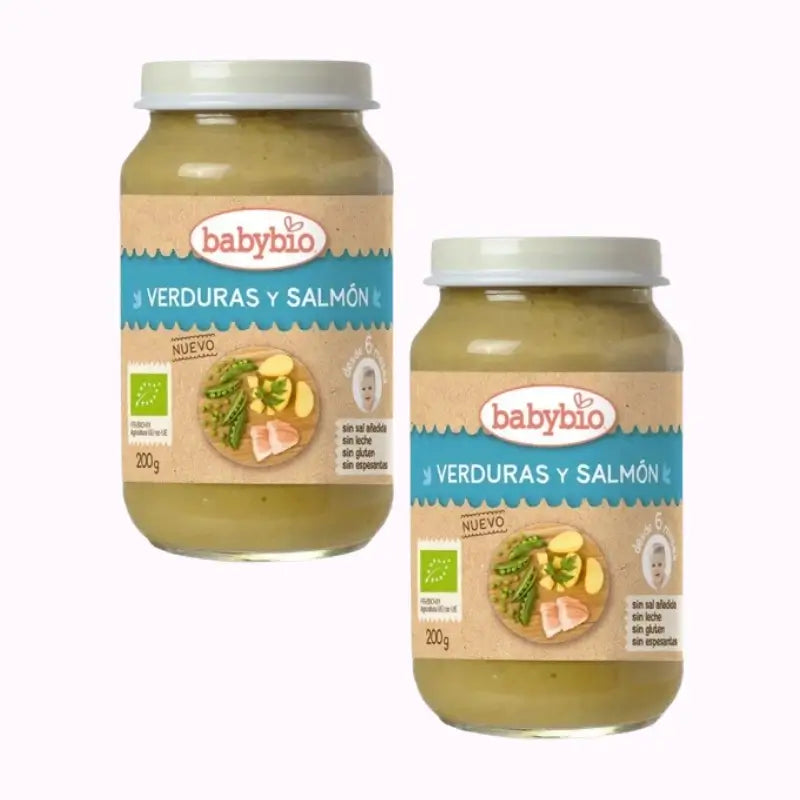 Babybio Menu Tradición Salmón, Pack 2 x 200 gr