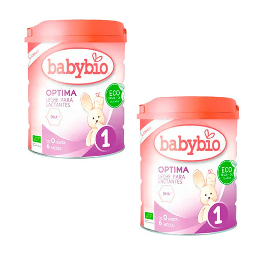 Babybio Pack Optima 1 Leche de Vaca 0-6 Meses, 2 x 800 gr