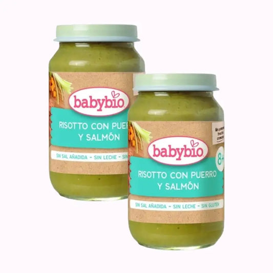 Babybio Risoto De Puerro Con Salmon, Pack 2 x 200 gr