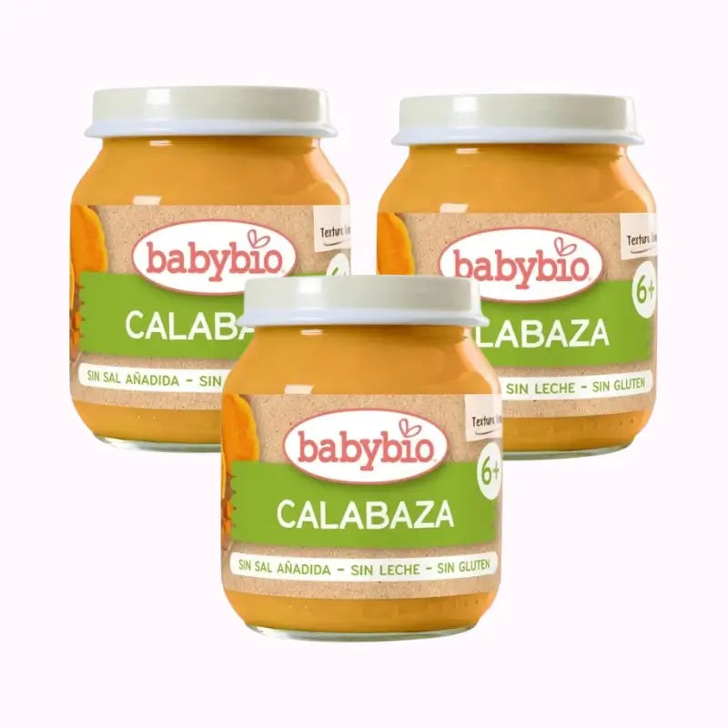 Babybio Tarrito Calabaza, Pack 3 x 130 gr