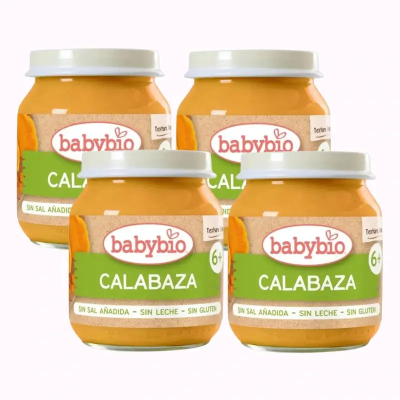 Babybio Tarrito Calabaza, Pack 4 x 130 gr