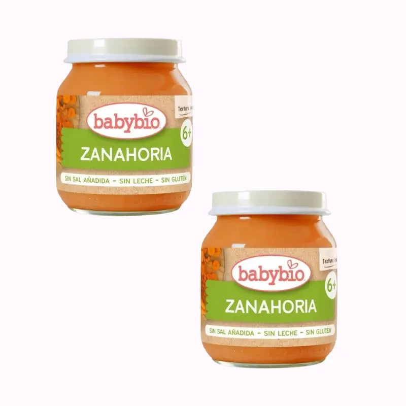 Babybio Tarrito Zanahoria, Pack 2 x 130 gr