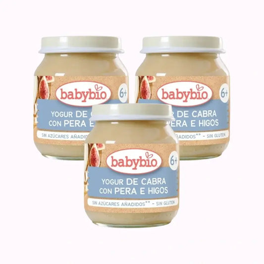 Babybio Yogur De Cabra Con Pero E Higo, Pack 3 x 130 gr