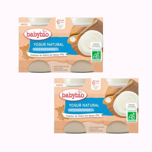 Babybio Yogur Natural Vaca, Pack 2 x 2X130 gr