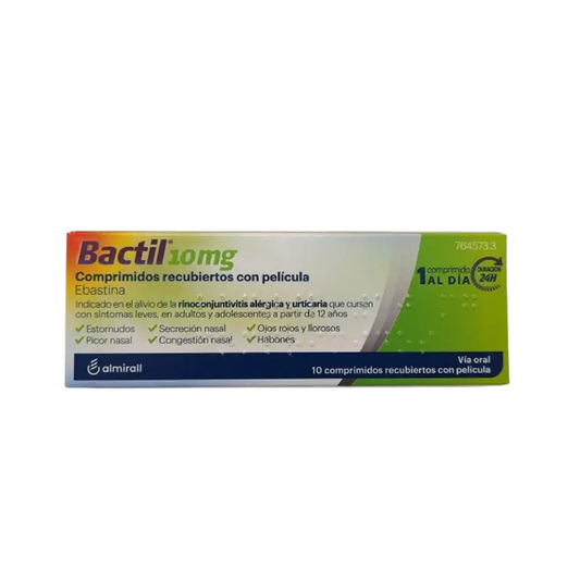 Bactil Ebastina 10 Mg, 10 comprimidos