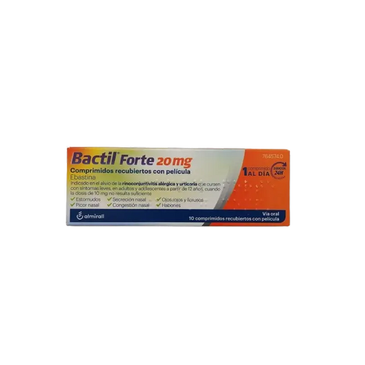 Bactil Forte 20 Mg, 10 comprimidos Ebastina