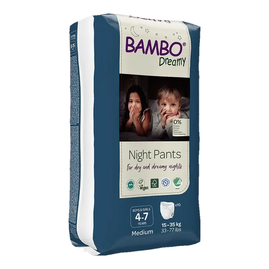 Bambo Nature Dreamy Pañales Para Noche M (15-35Kg), 10 unidades