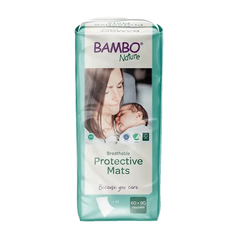 Bambo Nature Gasa Protege Camas Para Fugas 60X90Cm, 10 unidades