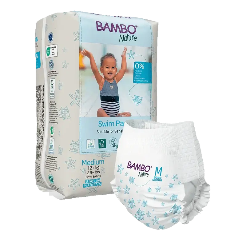 Bambo Nature Pañales Para El Baño M (+12G), 12 unidades