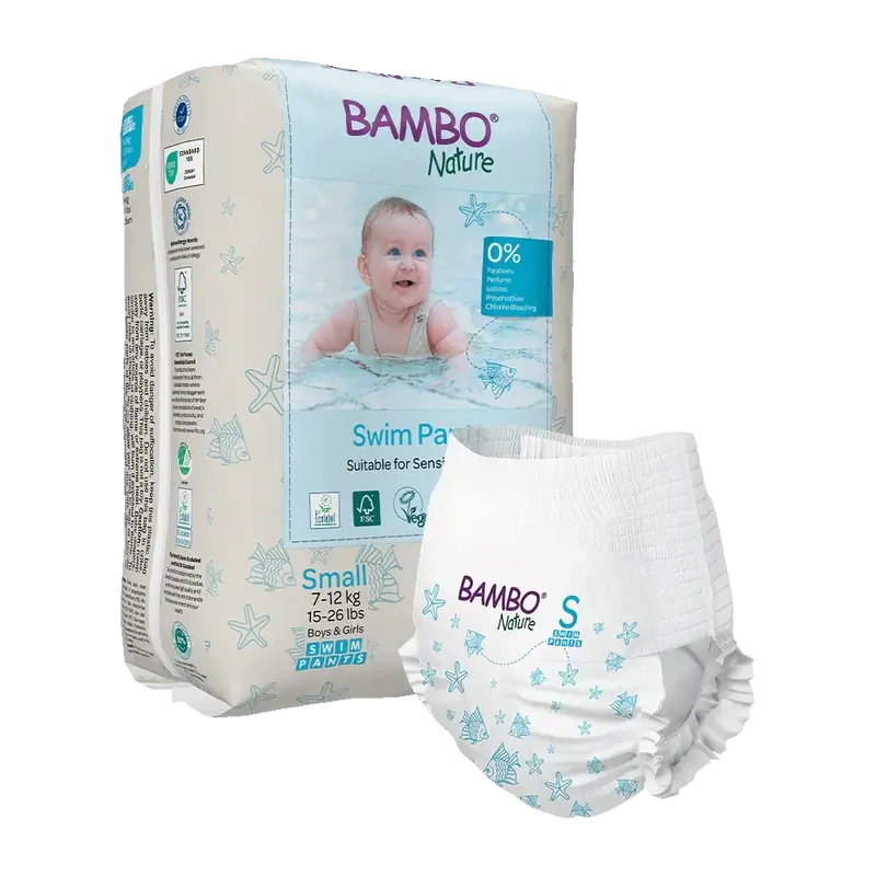 Bambo Nature Pañales Para El Baño S (7-12Kg), 12 unidades