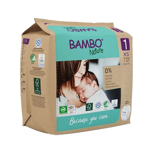 Bambo Nature Pañales Talla1 (2-4G), 22 unidades