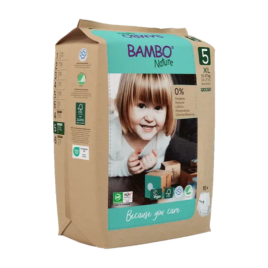 Bambo Nature Pants Pañales Talla 5 (12-18Kg), 19 unidades