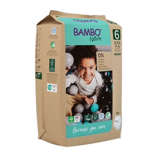 Bambo Nature Pants Pañales Talla 6 (+18Kg), 18 unidades