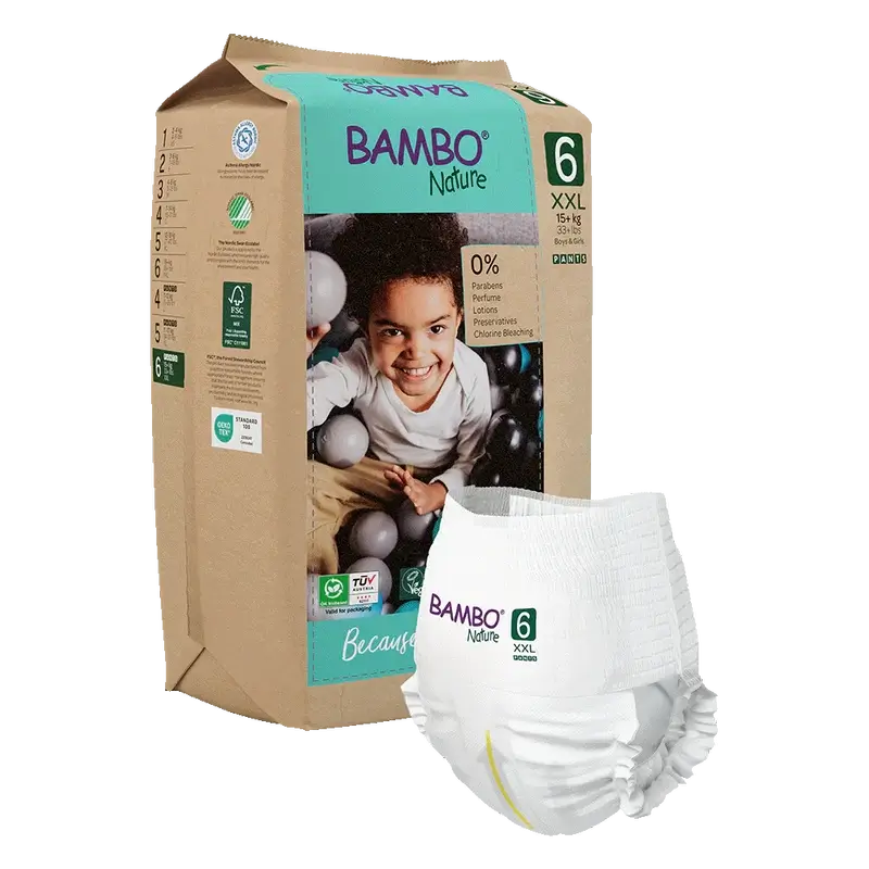 Bambo Nature Pants Pañales Talla 6 (+18Kg), 18 unidades