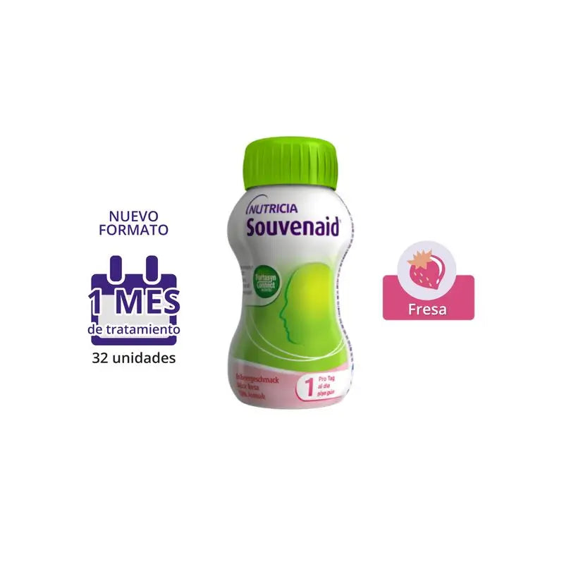 Nutricia Souvenaid Batidos Sabor Fresa 32 Unidades x 125 ml