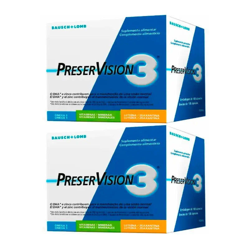 Bausch And Lomb Pack Preservision 3, 2 X 180 Cápsulas