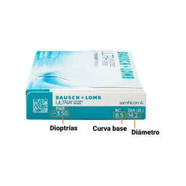 Bausch Lentillas Ultra Esférica, 3 Unidades