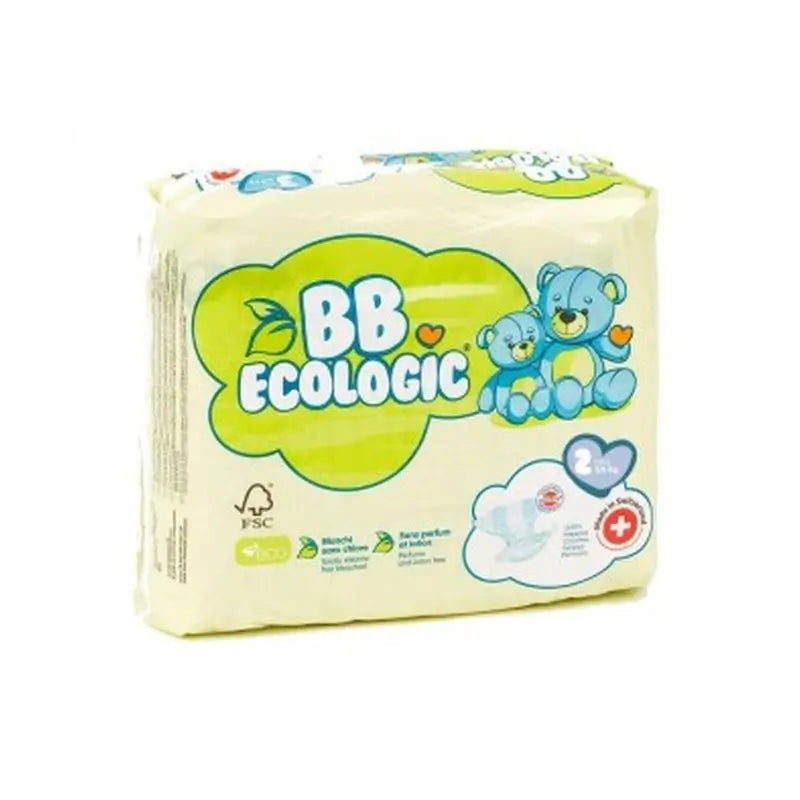 Bbeco Pañales Ecológicos  Talla 2, (3-6 Kg) 32 Unidades