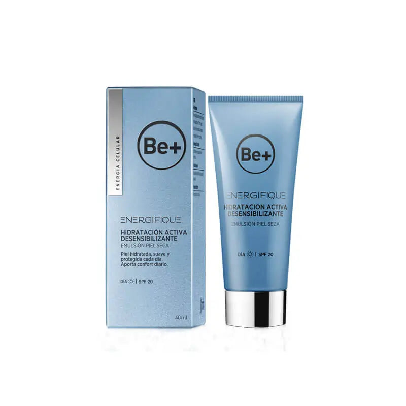 Be+ Energifique Hidratación Activa Desensibilizante SPF 20 Emulsión Piel Seca 40 ml