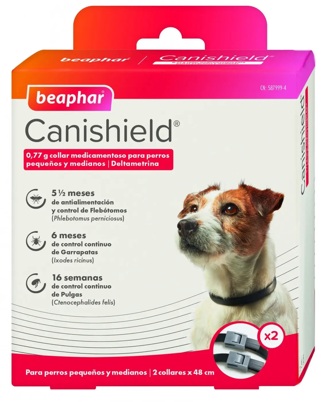 Beaphar Collar Canishield Perro, 48 cm 2 Unidades