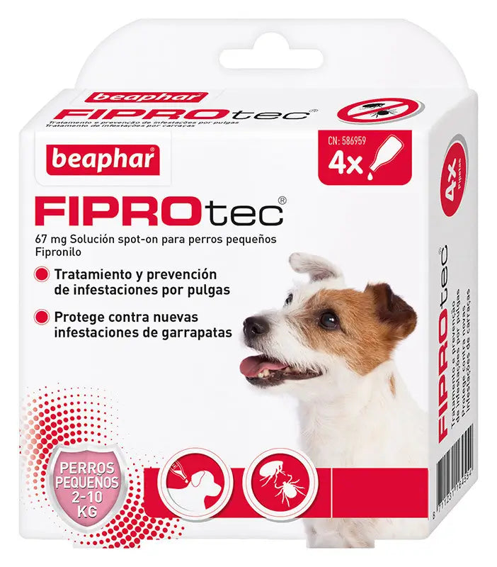 Beaphar Fiprotec Spot On Perro Peq. 2-10Kg 4 Pip x 0,67 ml