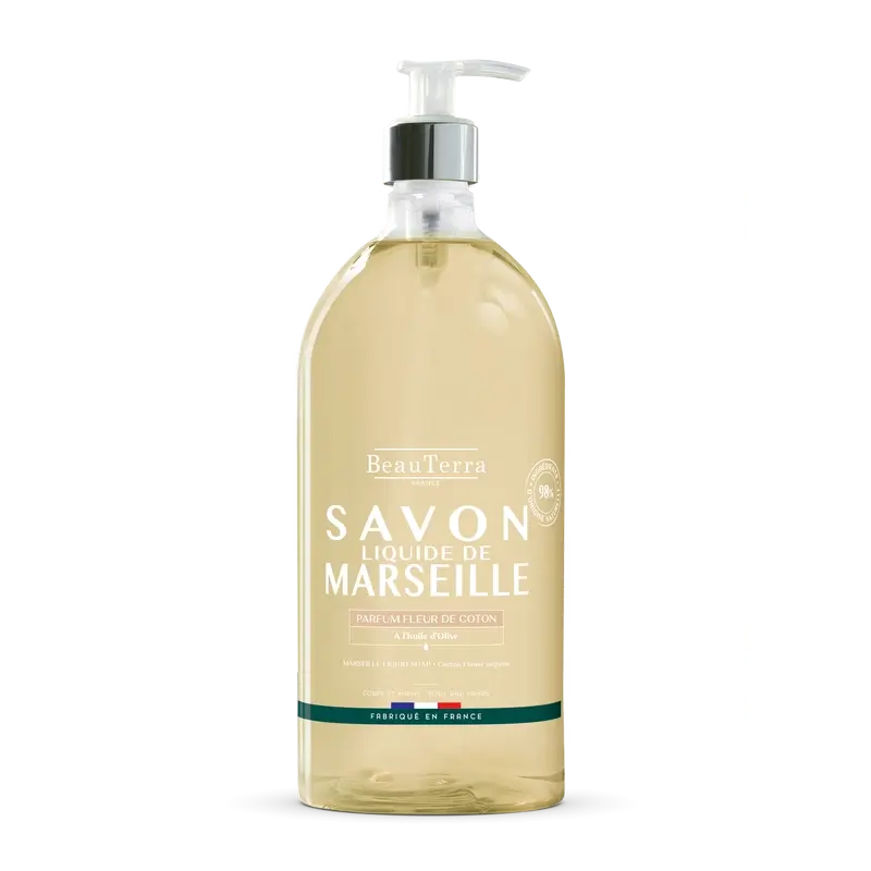 Beauterra Jabón De Marsella Flor De Algodón , 1000 ml