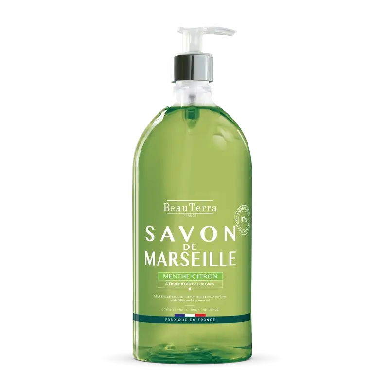 Beauterra Jabones De Marsella Jabón De Marsella Menta-Limón , 1000 ml