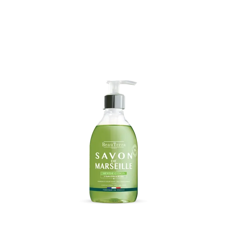 Beauterra Jabones De Marsella Jabón De Marsella Menta-Limón , 300 ml