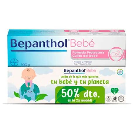 Bepanthol Bebé 2ª Unidad al 50% Descuento 2x100gr