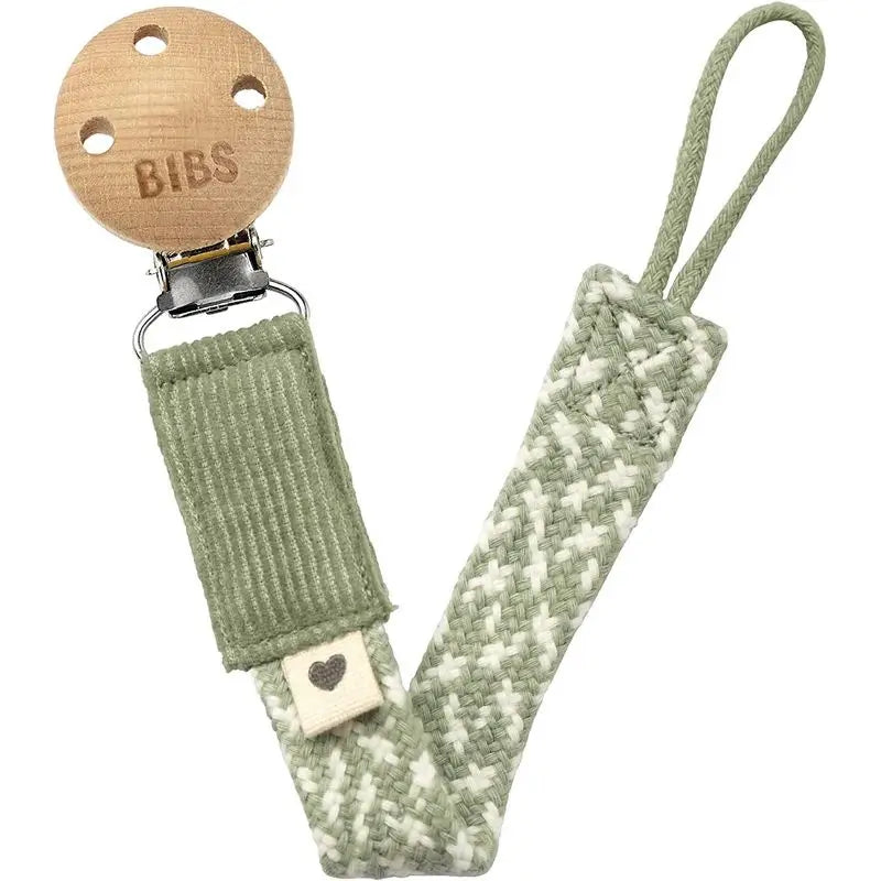 BIBS Chupetero  Trenzado Sage/Ivory