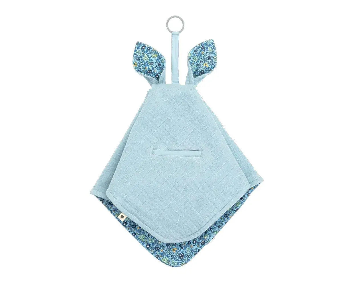 Bibs Liberty Doudou Kangaroo Chamomile Lawn Baby Blue