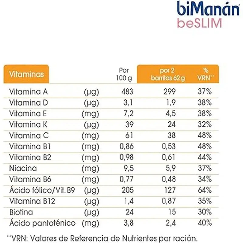 Bimanán Be Slim Barra Cacahuete Crujiente, 6 unidades