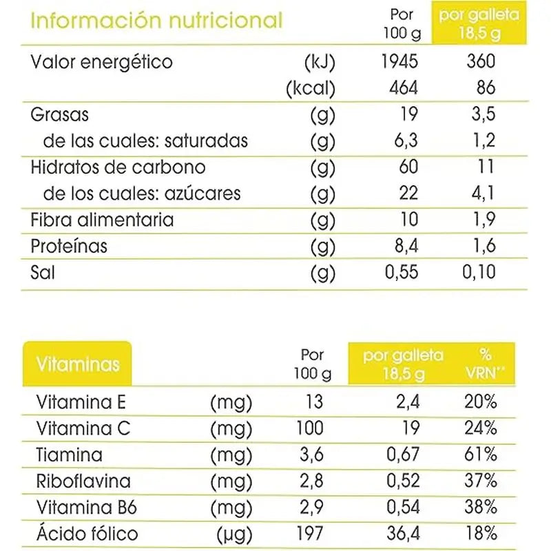 biManán Bekomplett Galletas Sabor Limón 12 unidades