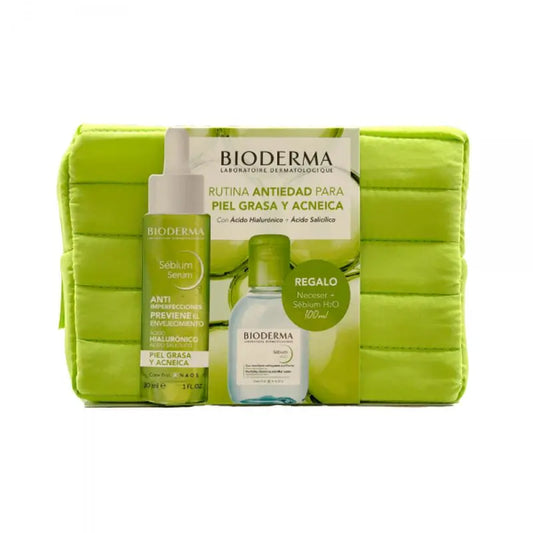 Bioderma Pack Rutina Antiedad Para Piel Grasa Y Acneica Sébium H20 100 Ml + Sébium Serum 30 Ml