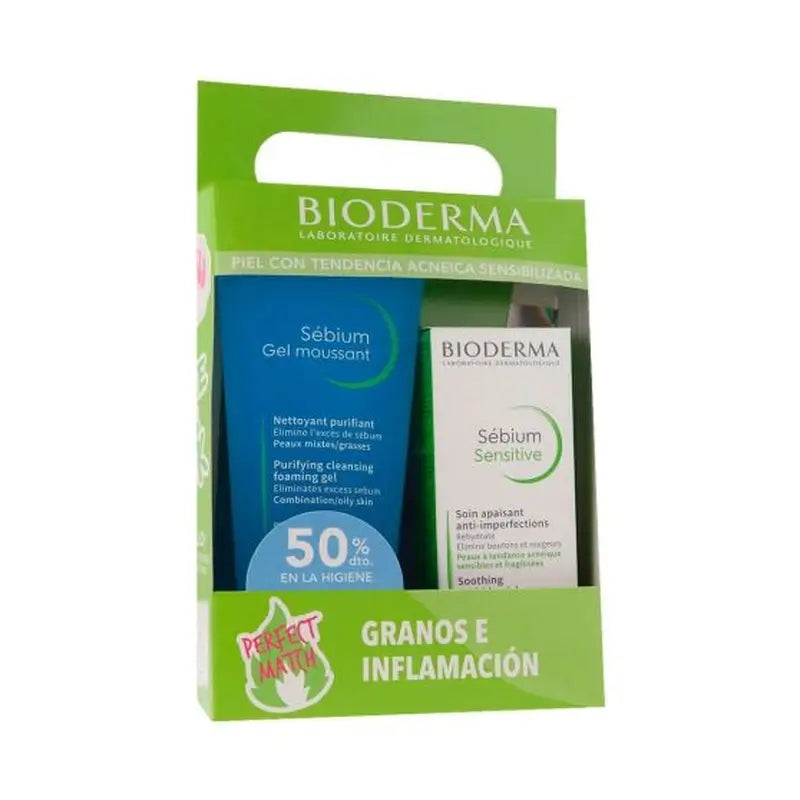 Bioderma Sébium Pack Sensitive, 30 Ml + Gel Limpiador, 200 Ml