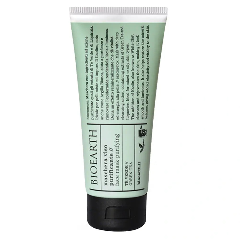 Bioearth Mascarilla Facial En Crema Purificante Te Verde , 100 ml