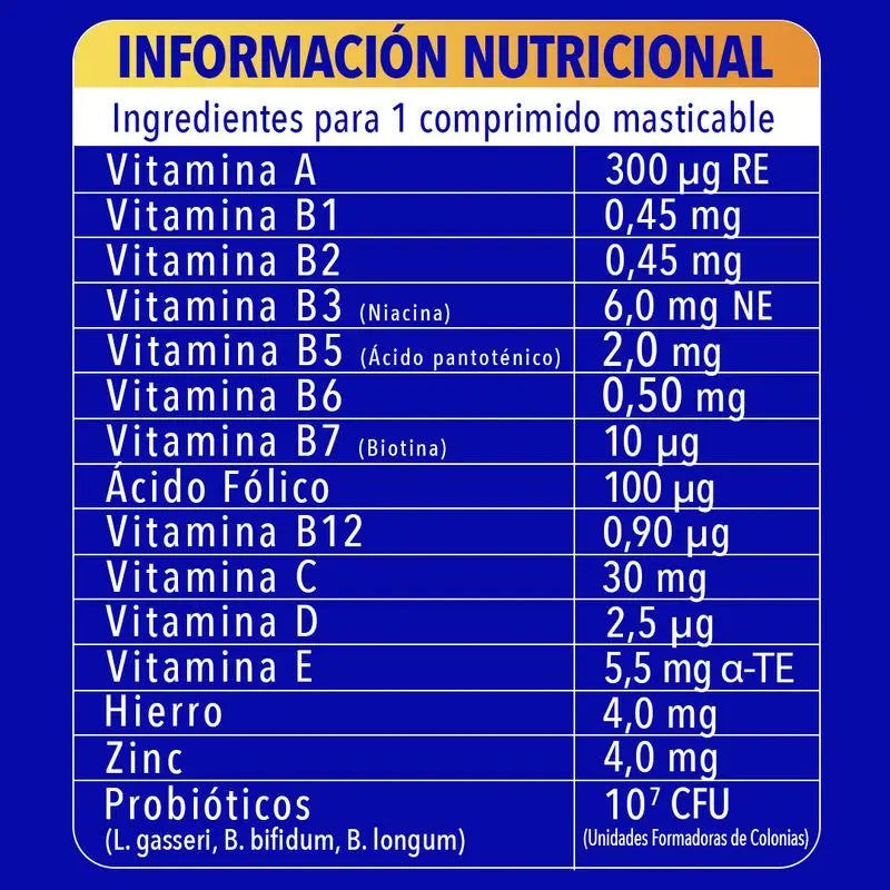 Bion3 Defense Junior Masticables, 30 comprimidos