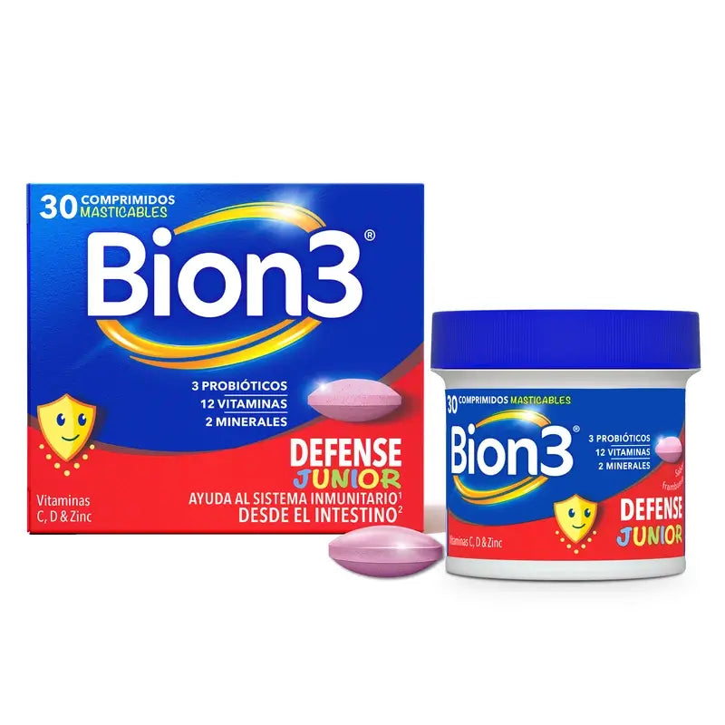 Bion3 Defense Junior Masticables, 30 comprimidos