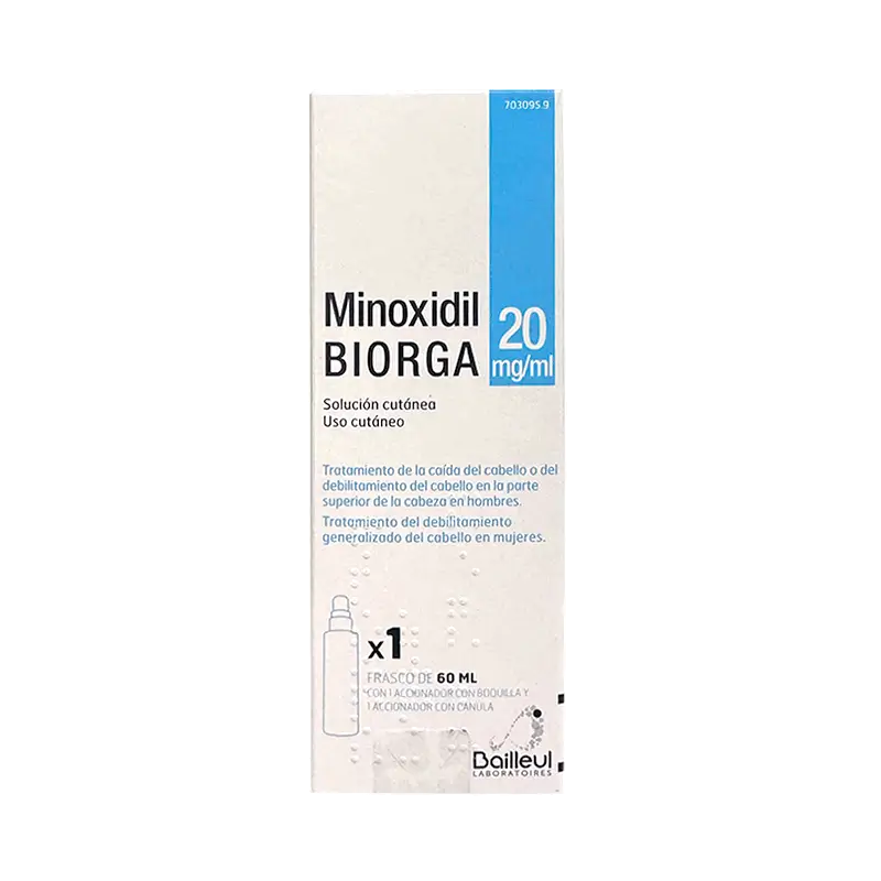 Biorga 20 Mg/ ml Minoxidil Solucion Cutanea 1 Frasco 60 ml