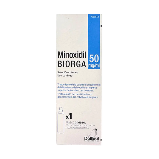 Biorga 50 Mg/ ml Minoxidil Solución Cutánea 1 Frasco x 60 ml