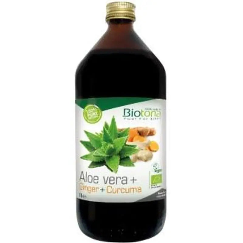 Biotona Jugo De Aloe + Jengibre + Curcuma 1L. Bio