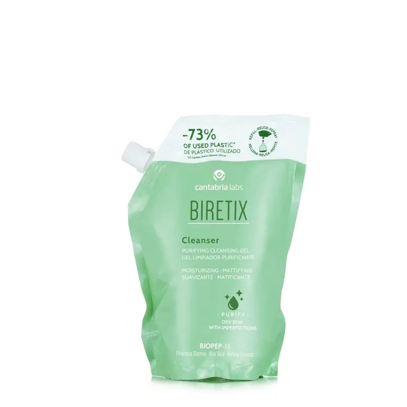 Biretix Gel Limpiador Purificante Recarga, 400 ml