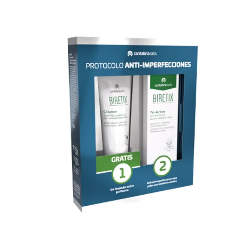 Biretix Pack Pieles Acneicas Triactive Gel + Minitalla Cleanser De Regalo