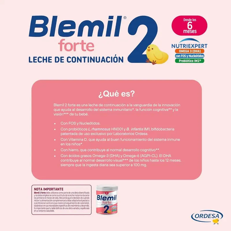 Blemil 2 Forte 800 2ª Unidad Al 50% Dto, 1600 gramos