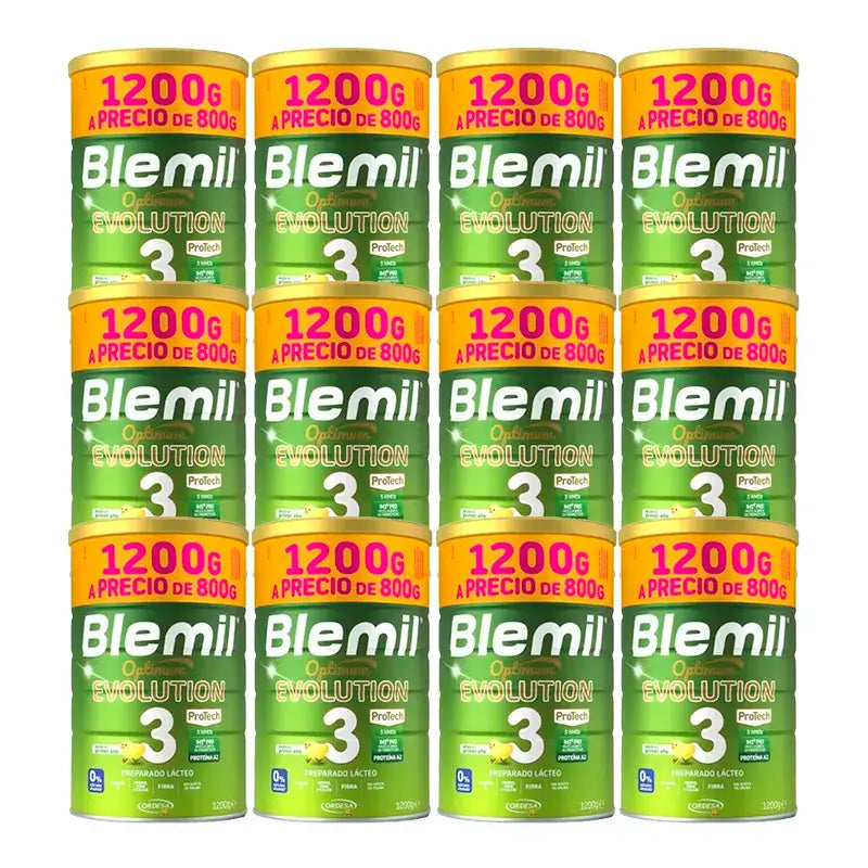 Blemil Optimum Evolution 3 Leche de Crecimiento Precio Especial, 12X1200 gr