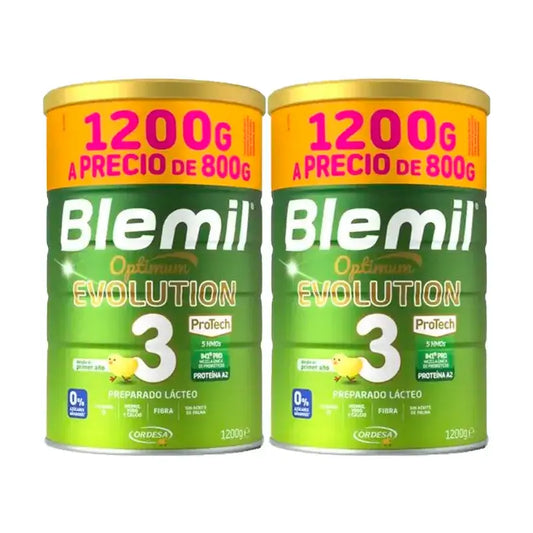 Blemil Optimum Evolution 3 Leche de Crecimiento Precio Especial, 2X1200 gr