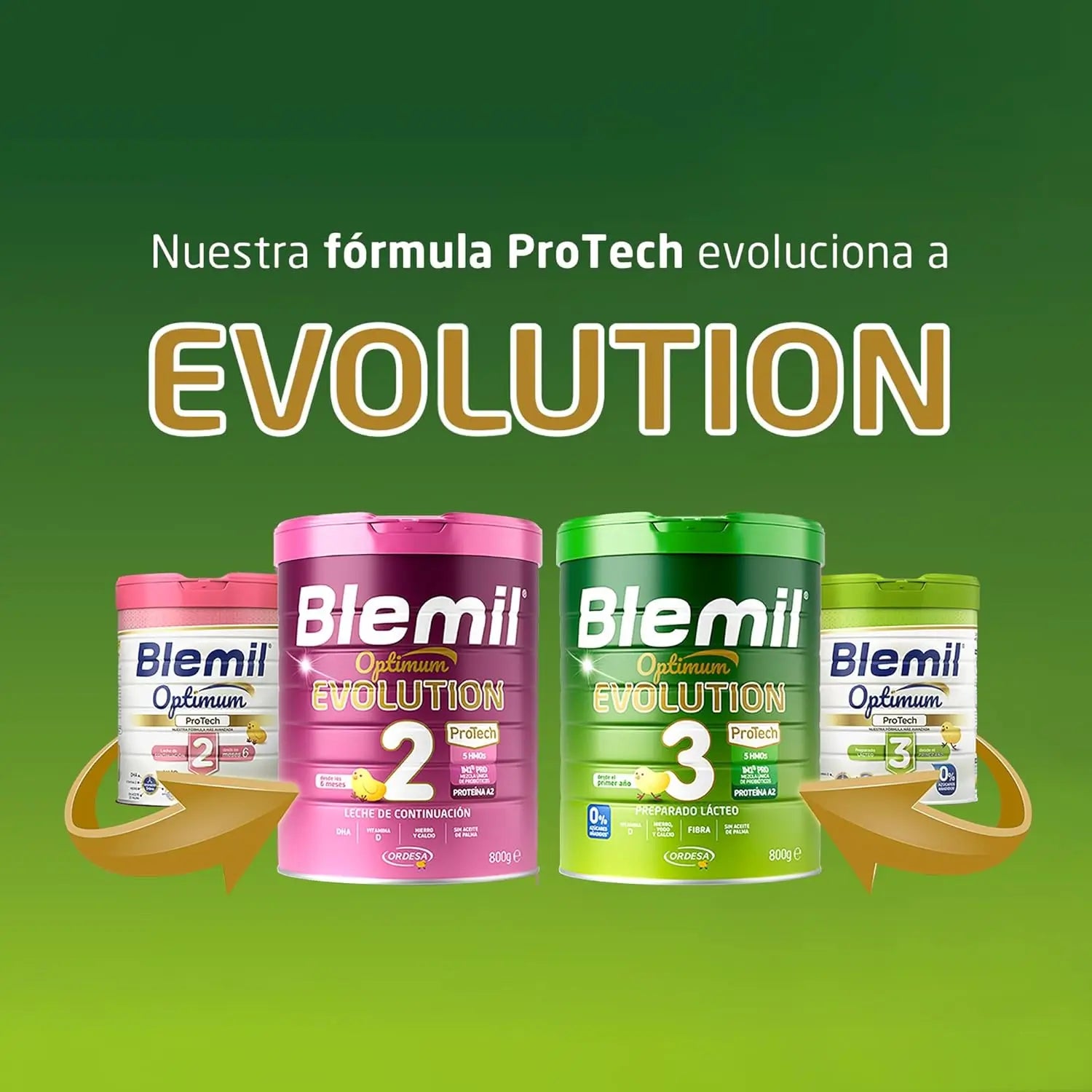 Blemil Bipack Optimum Evolution 3 Leche de Crecimiento, 2X800 gr